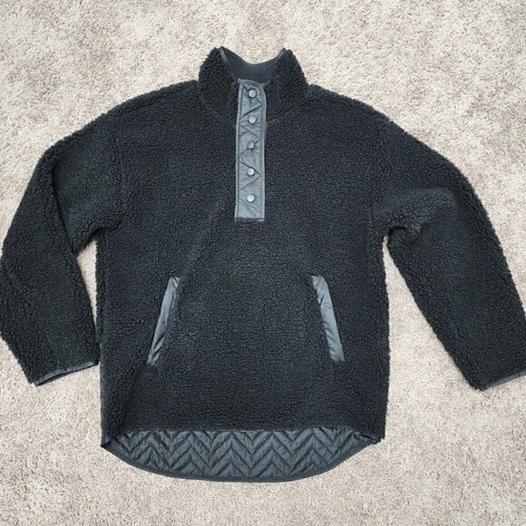 Athleta Cozy Sherpa Snap Sweatshirt Small - Picture 7 of 9